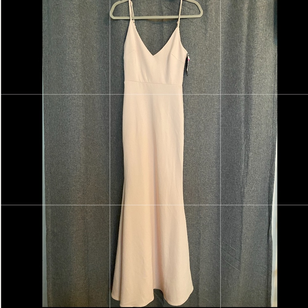 Lulus blush maxi dress.